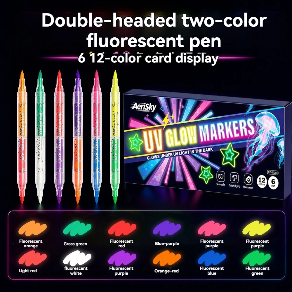 Copic Marker Sketch - 12 Warna Set Spidol Neon UV