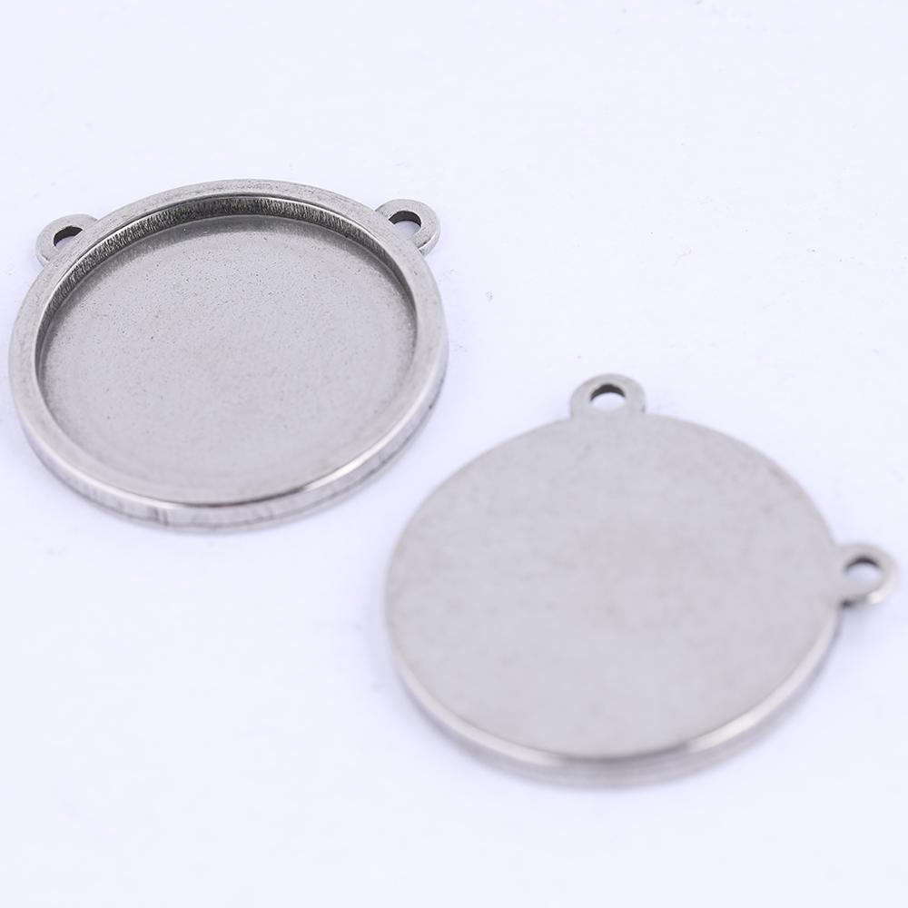 Bezels Set Pendant - 5 Pcs Kosong Cabochon Base 16