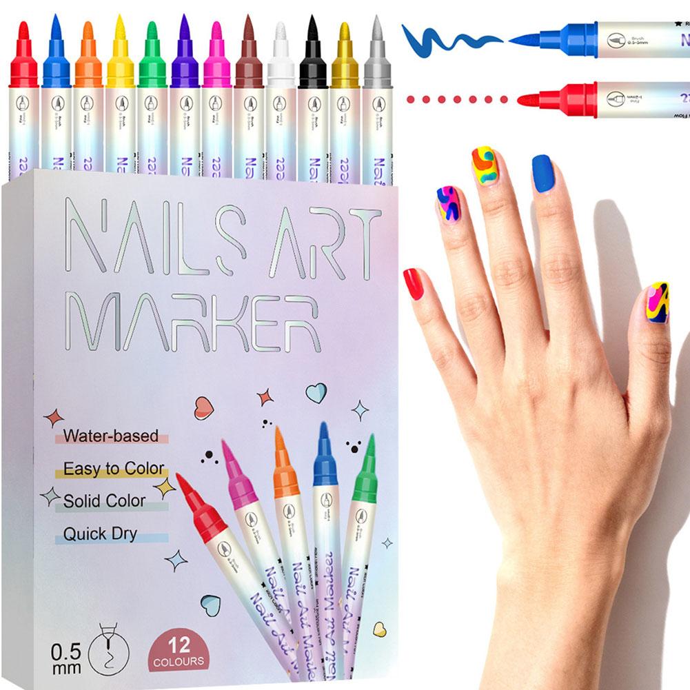 Copic Marker Sketch - 12 Warna Spidol Seni Kuku Berbasis