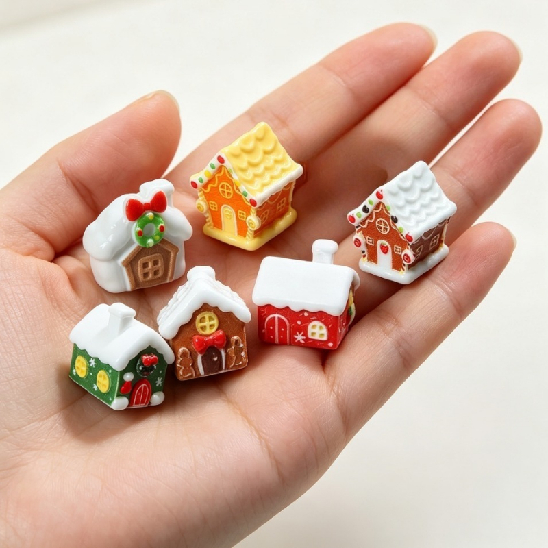 6 buah hiasan rumah roti jahe  - Resin Crafts Diy ulasan dan harga