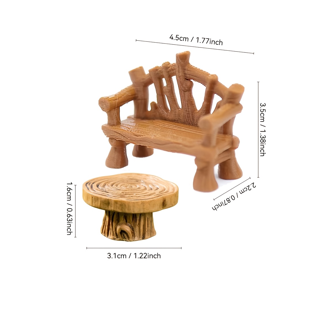 2 buah ornamen meja dan kursi  - Crafting Resin ulasan dan harga