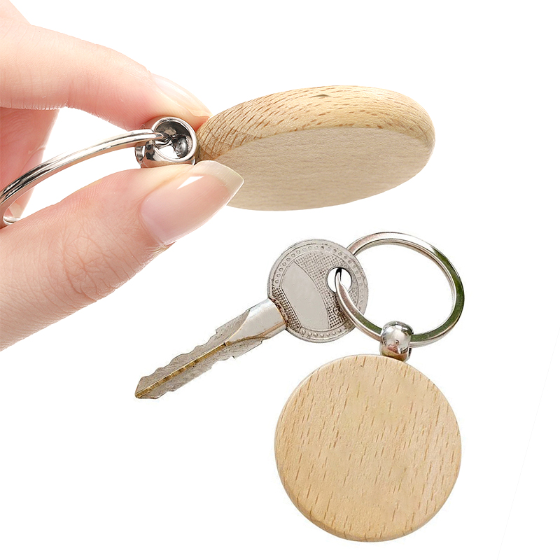 10-50 pcs Gantungan Kunci Kayu - Wood Ring Blank ulasan dan harga