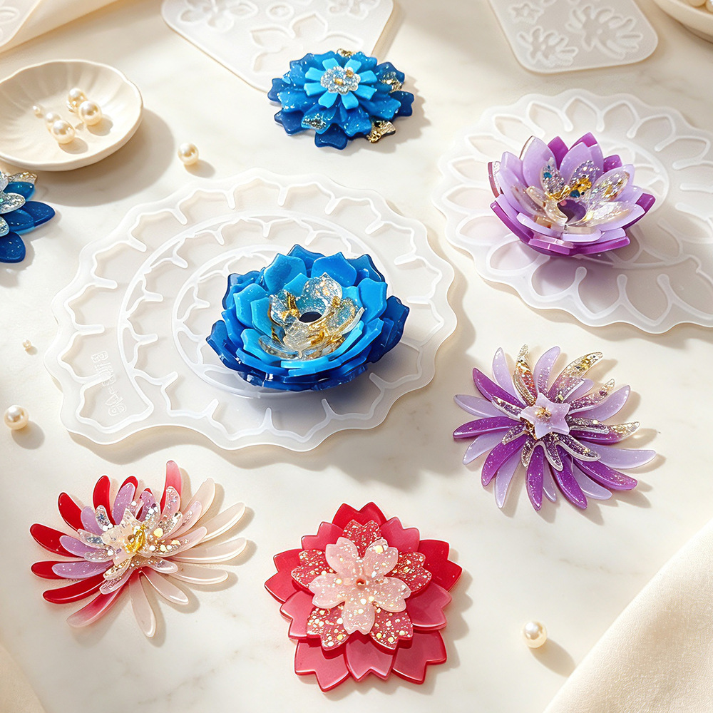 Cetakan Silikon Bunga Multi-La - Resin Craft Ideas ulasan dan harga