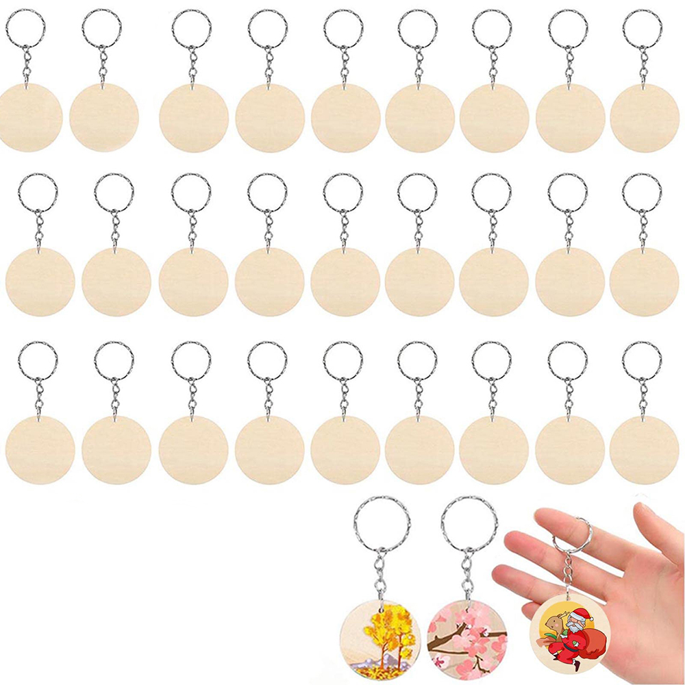 180 buah Set gantungan kunci k - Wood Ring Blank ulasan dan harga